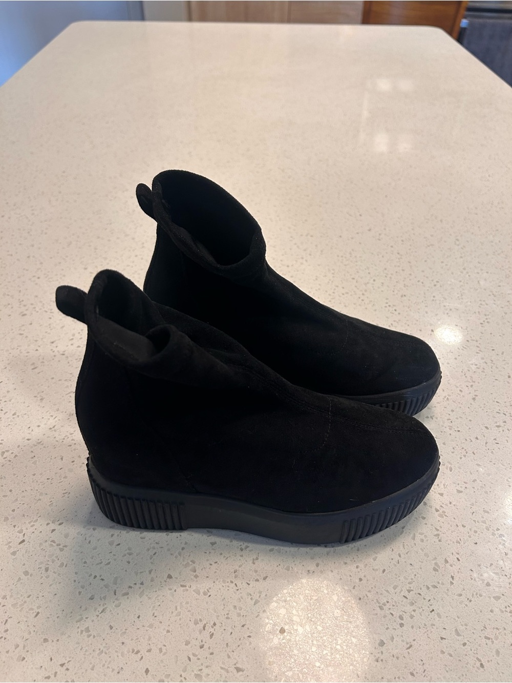 Steve Madden Black Suede Ankle Booties